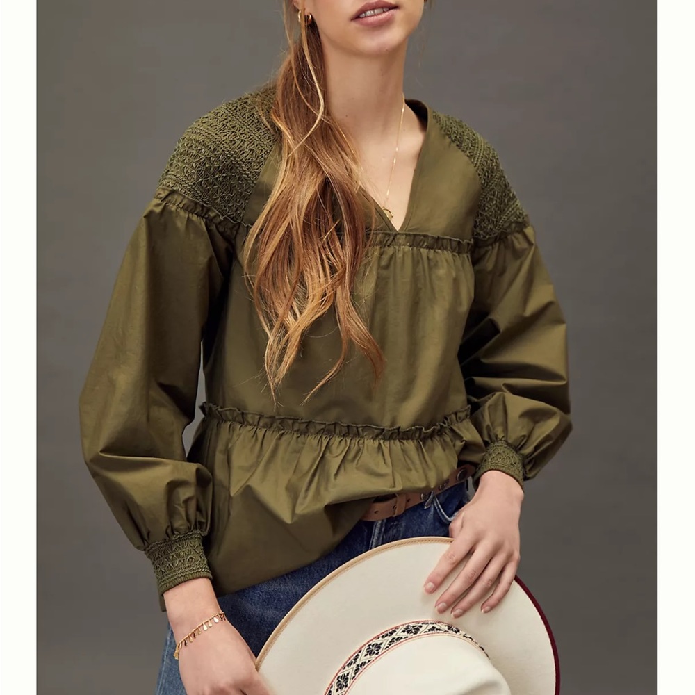 Anthropologie Renee smocked tunic blouse. Never used.